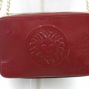 Anne Klein Leo Legacy VI Side Purse Bordeaux Faux Leather Gold Hardware NWT